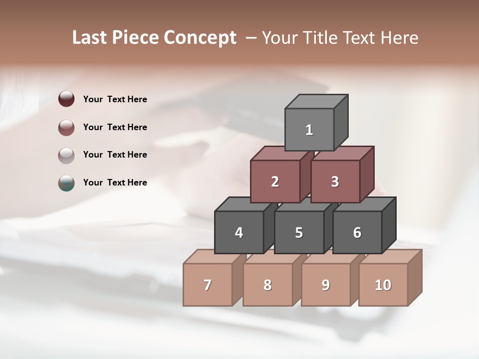 A Woman Holding A Credit Card While Typing On A Laptop PowerPoint Template