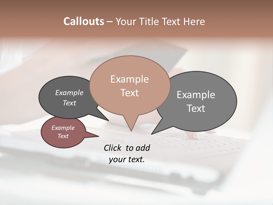 A Woman Holding A Credit Card While Typing On A Laptop PowerPoint Template