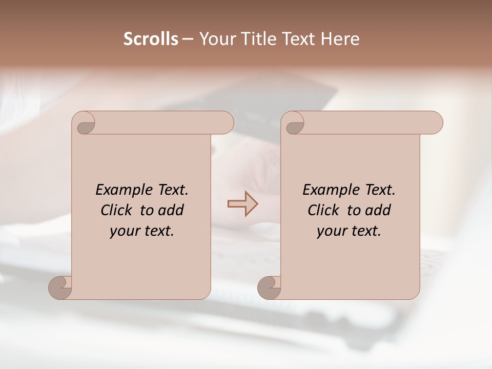 A Woman Holding A Credit Card While Typing On A Laptop PowerPoint Template