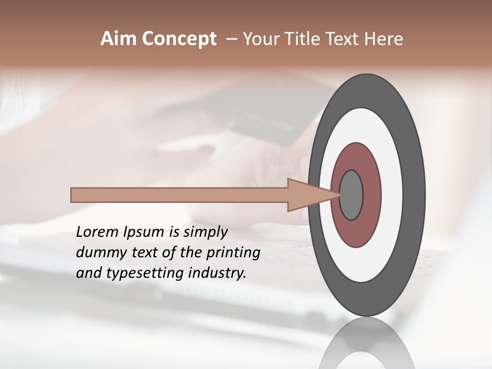 A Woman Holding A Credit Card While Typing On A Laptop PowerPoint Template