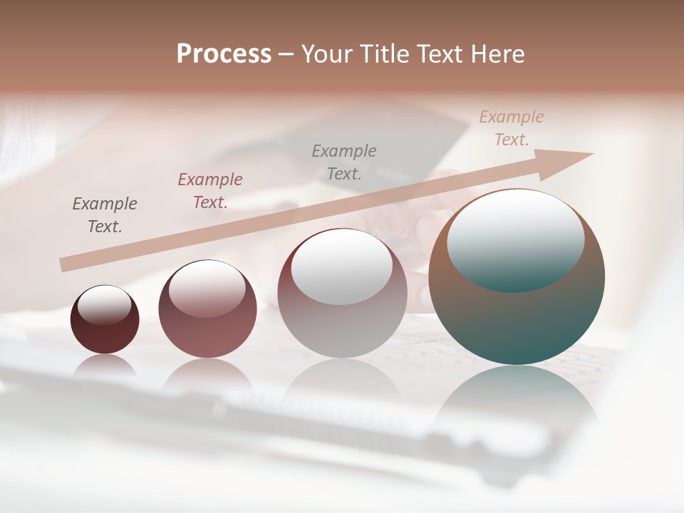 A Woman Holding A Credit Card While Typing On A Laptop PowerPoint Template