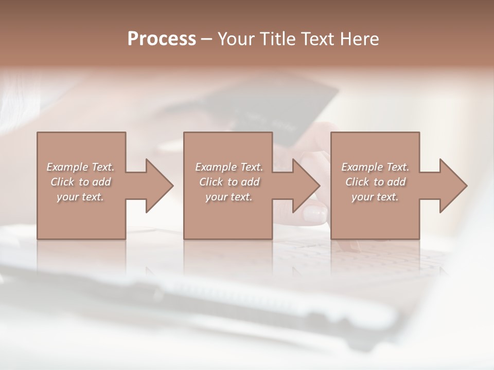 A Woman Holding A Credit Card While Typing On A Laptop PowerPoint Template