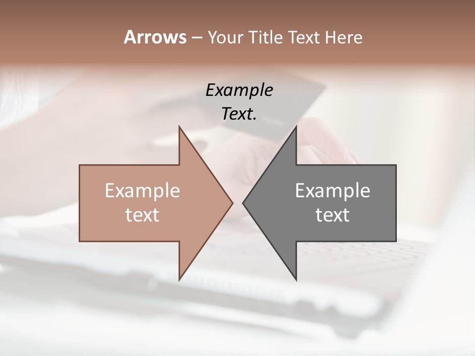 A Woman Holding A Credit Card While Typing On A Laptop PowerPoint Template