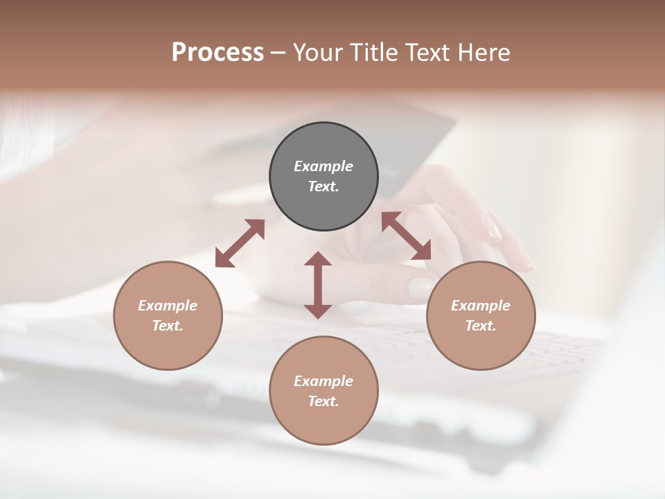 A Woman Holding A Credit Card While Typing On A Laptop PowerPoint Template