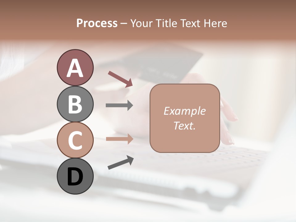 A Woman Holding A Credit Card While Typing On A Laptop PowerPoint Template