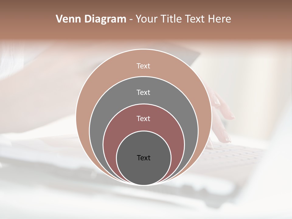 A Woman Holding A Credit Card While Typing On A Laptop PowerPoint Template