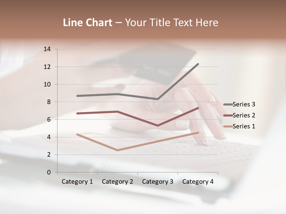 A Woman Holding A Credit Card While Typing On A Laptop PowerPoint Template
