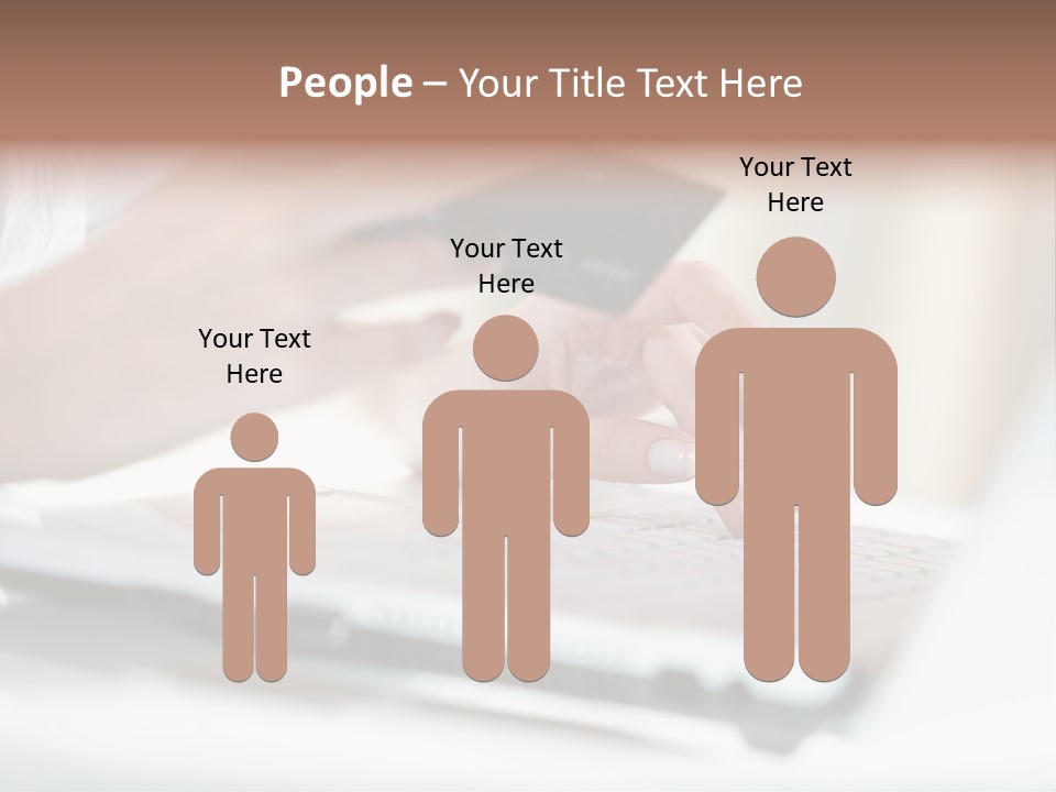 A Woman Holding A Credit Card While Typing On A Laptop PowerPoint Template