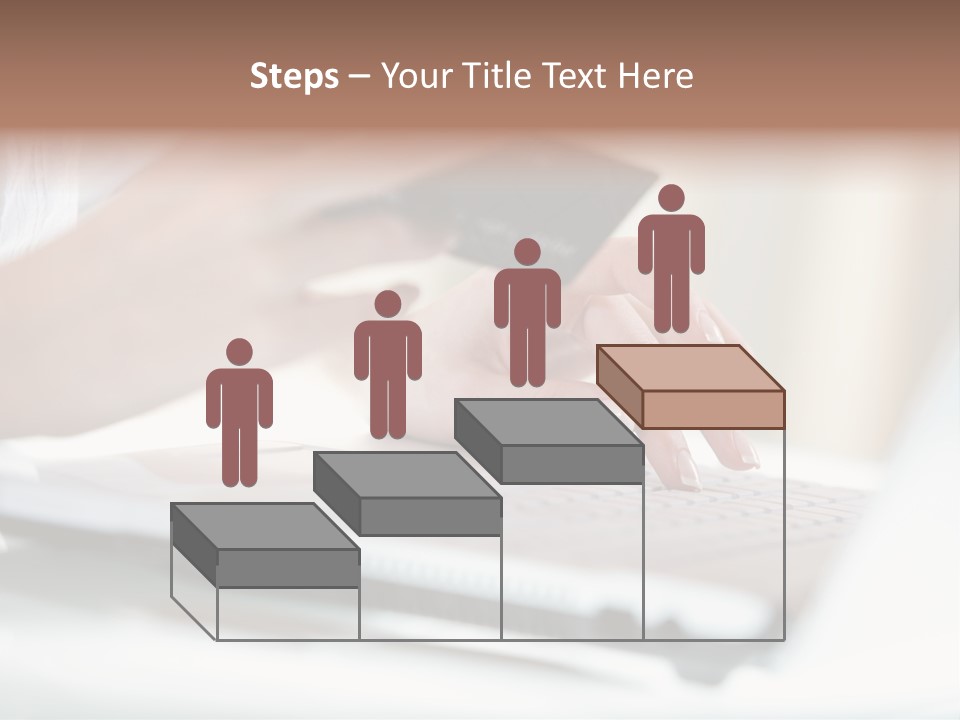 A Woman Holding A Credit Card While Typing On A Laptop PowerPoint Template