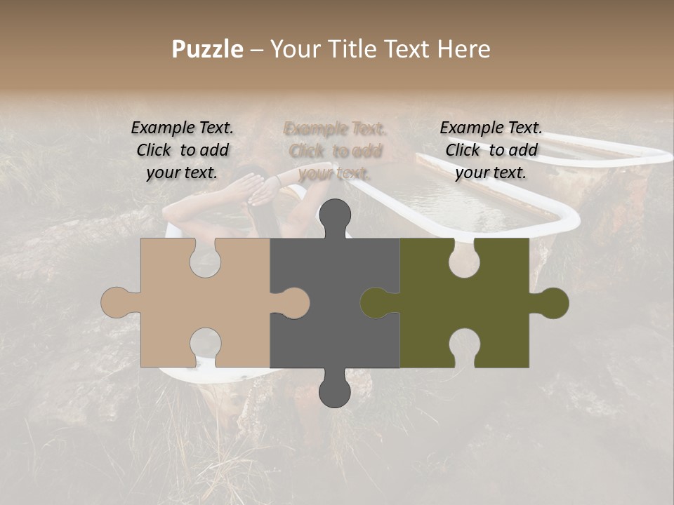 Bathtub Relaxation Alone PowerPoint Template