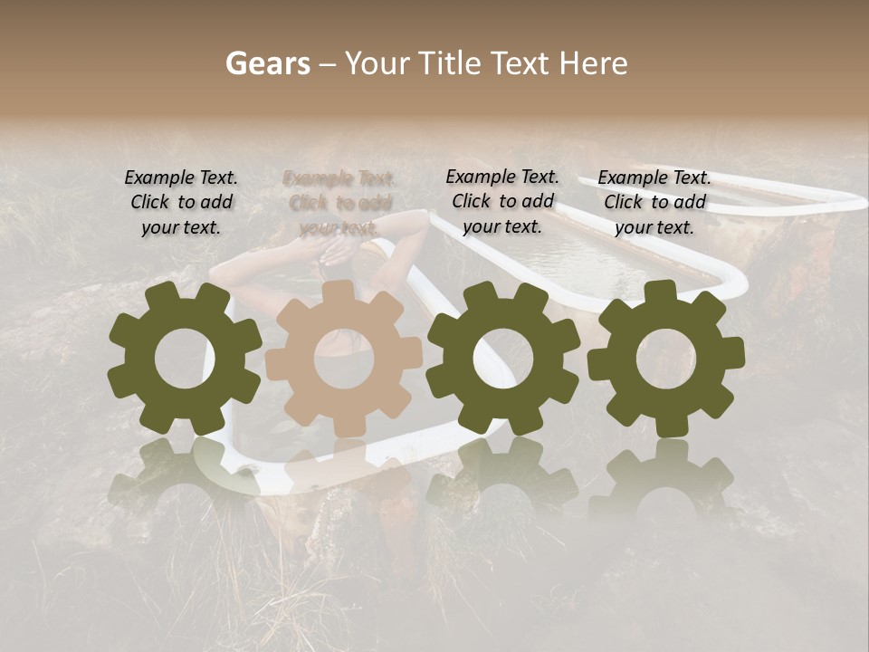 Bathtub Relaxation Alone PowerPoint Template