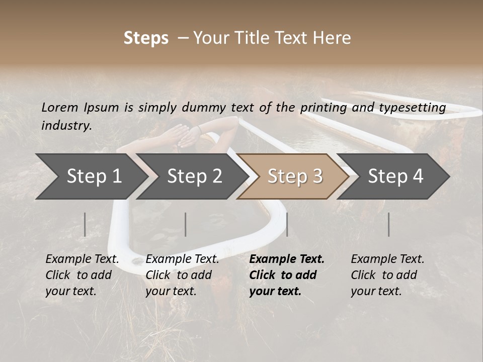 Bathtub Relaxation Alone PowerPoint Template