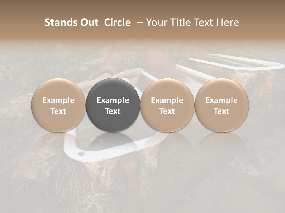 Bathtub Relaxation Alone PowerPoint Template