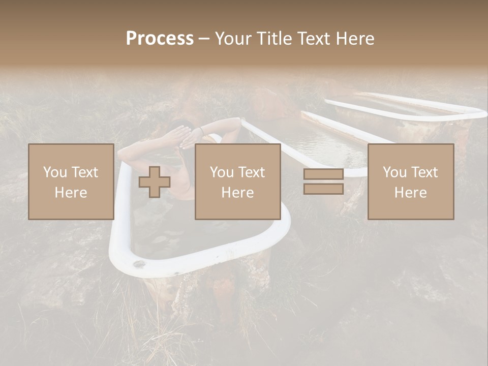 Bathtub Relaxation Alone PowerPoint Template