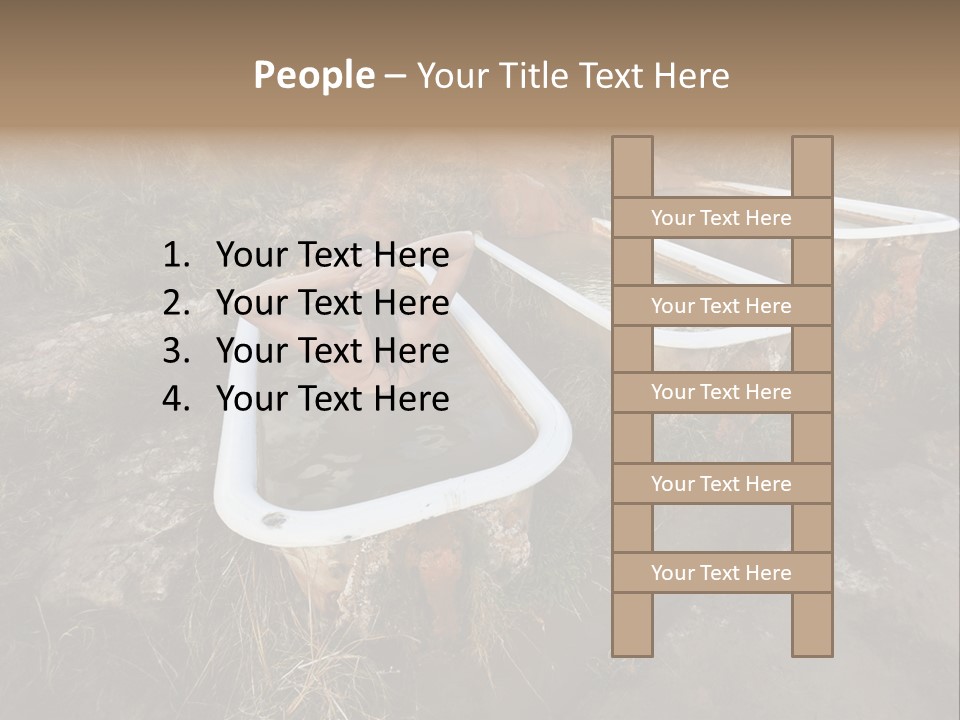 Bathtub Relaxation Alone PowerPoint Template