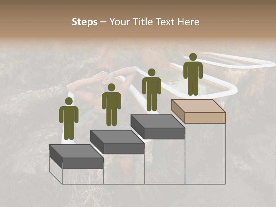 Bathtub Relaxation Alone PowerPoint Template