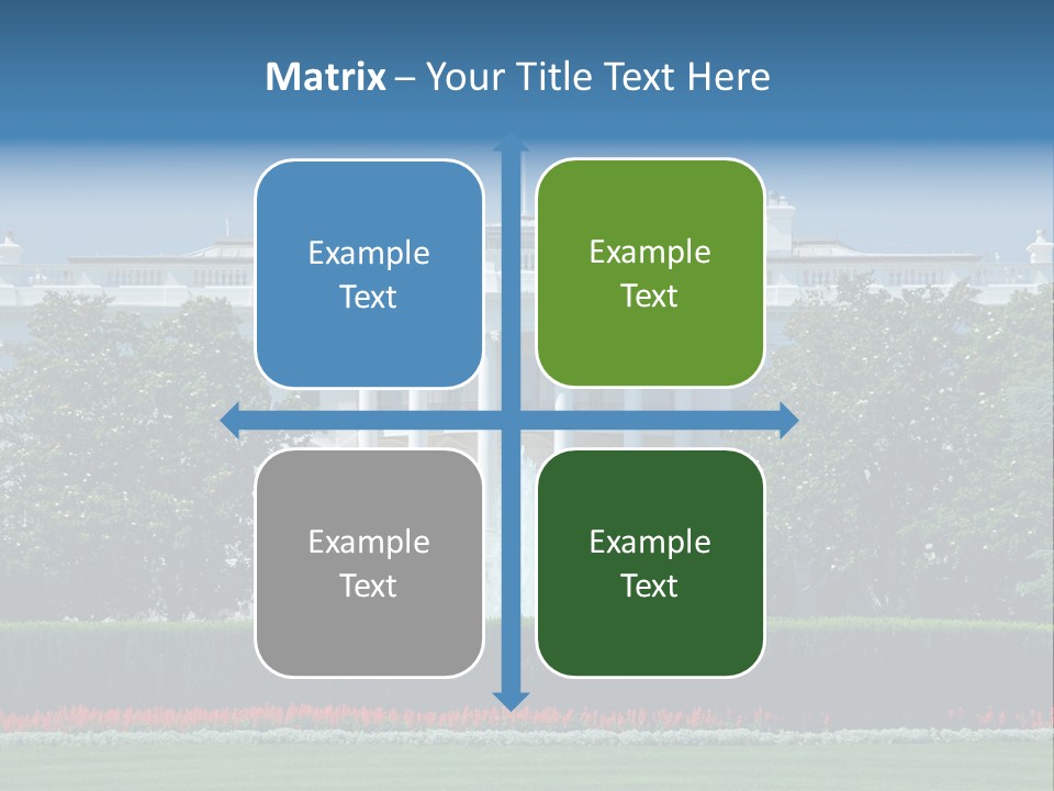 Sky Fountain Flag PowerPoint Template