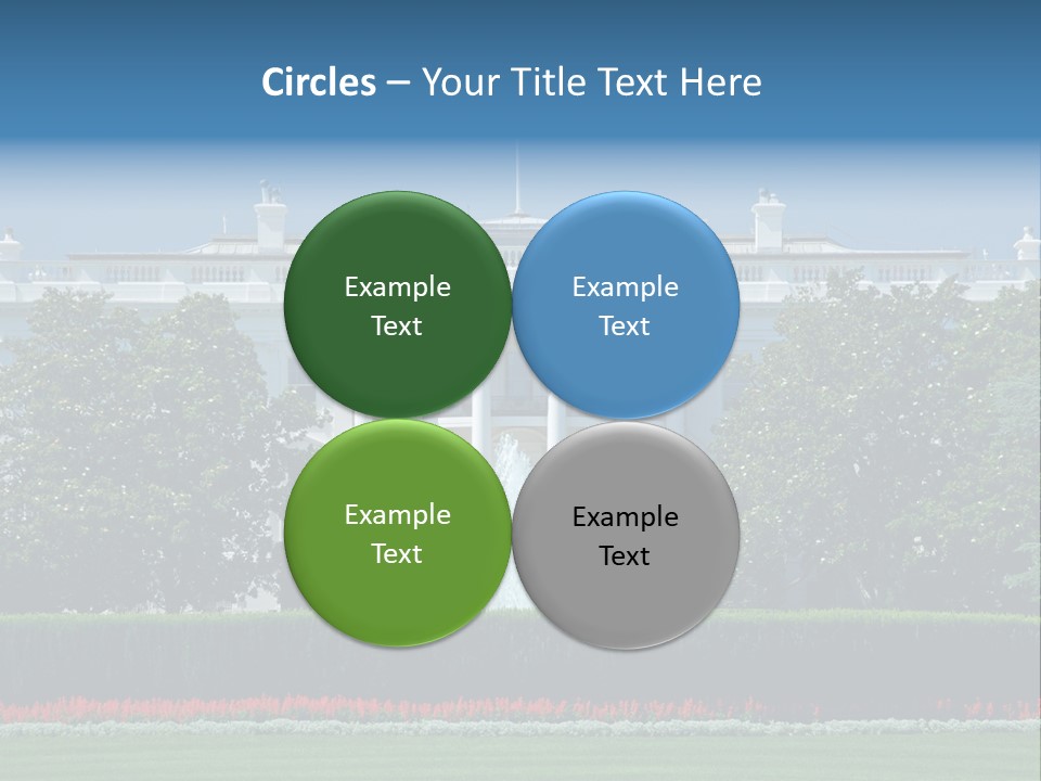 Sky Fountain Flag PowerPoint Template