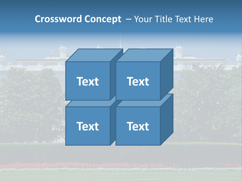 Sky Fountain Flag PowerPoint Template
