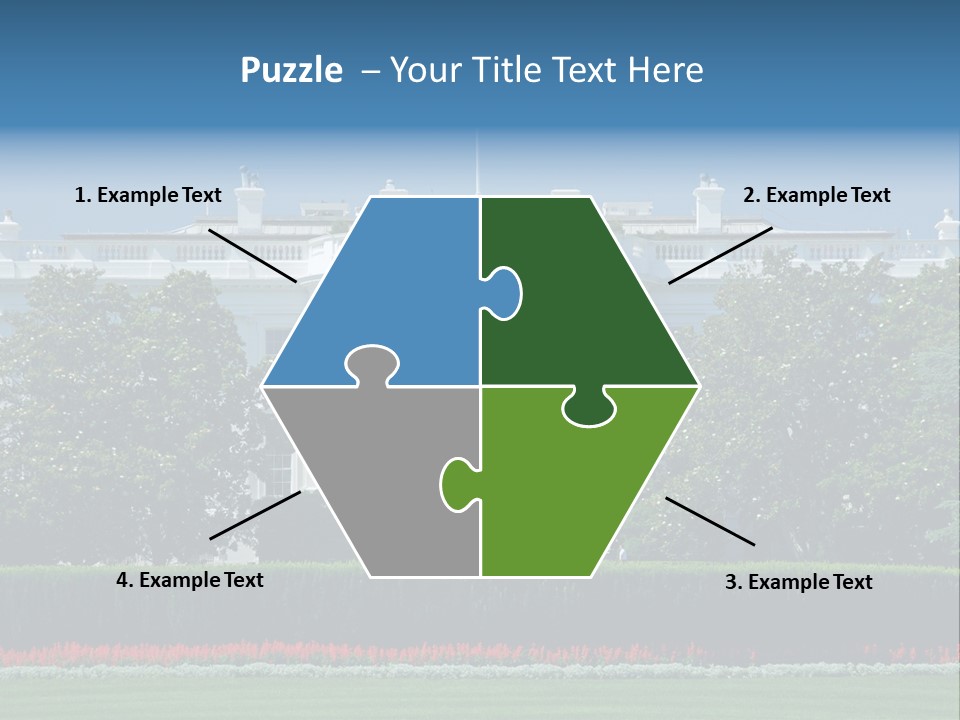 Sky Fountain Flag PowerPoint Template