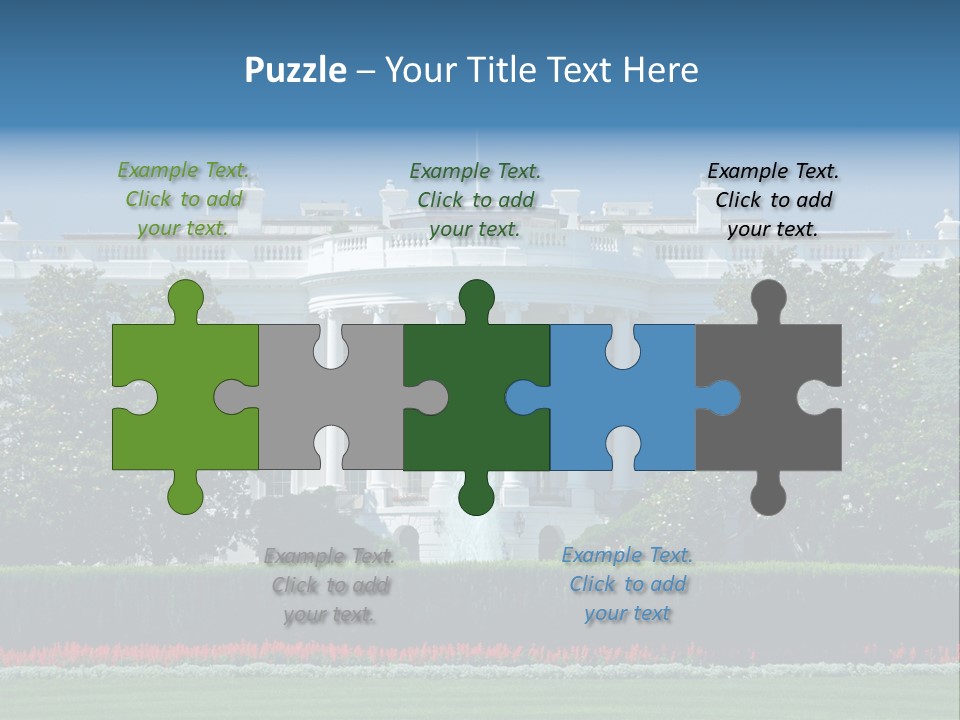 Sky Fountain Flag PowerPoint Template