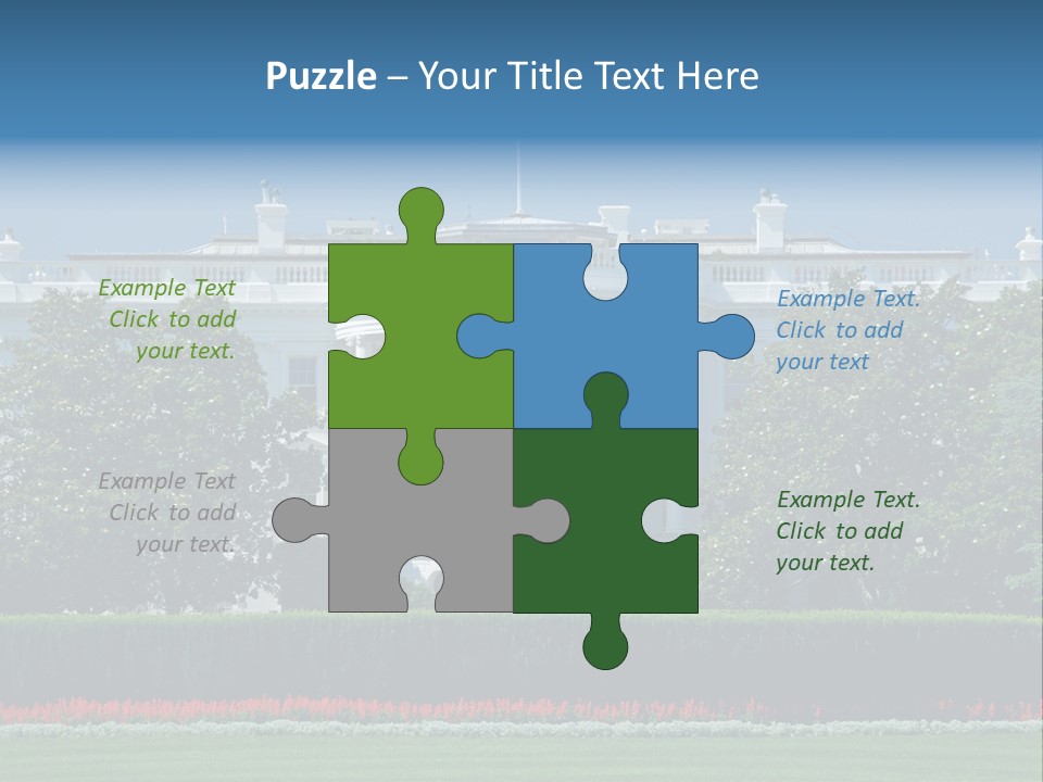 Sky Fountain Flag PowerPoint Template