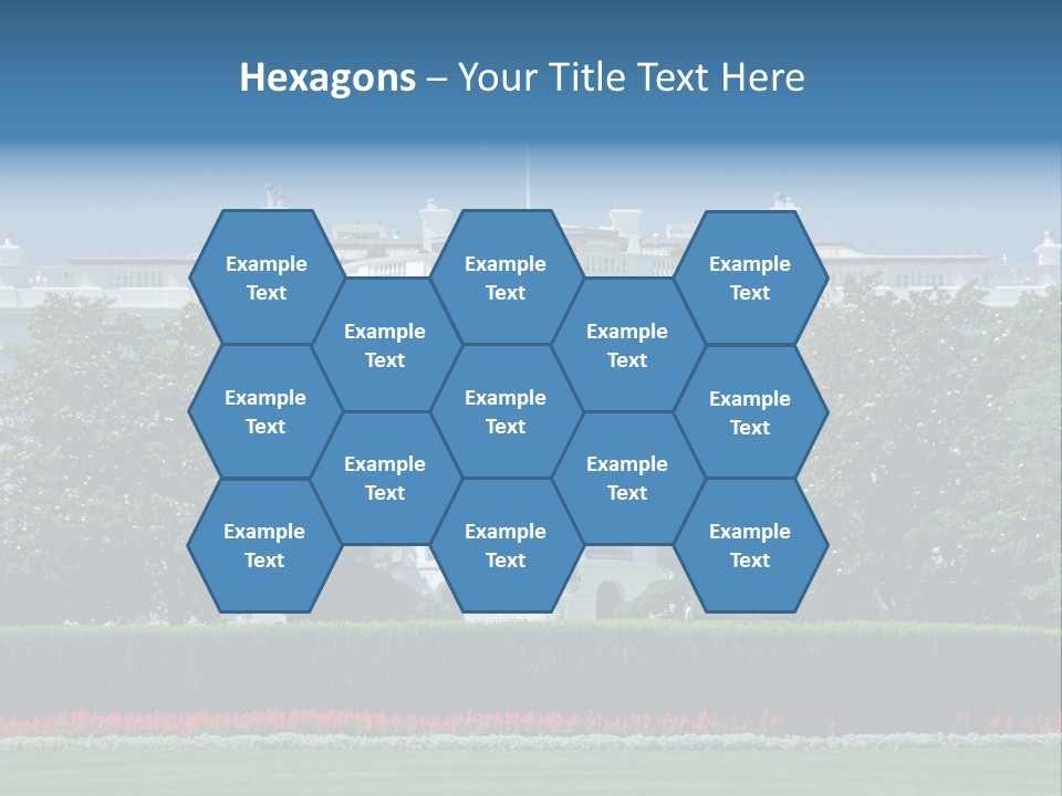 Sky Fountain Flag PowerPoint Template