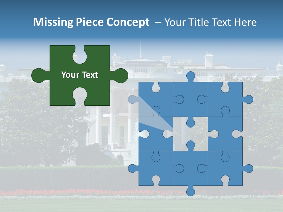 Sky Fountain Flag PowerPoint Template