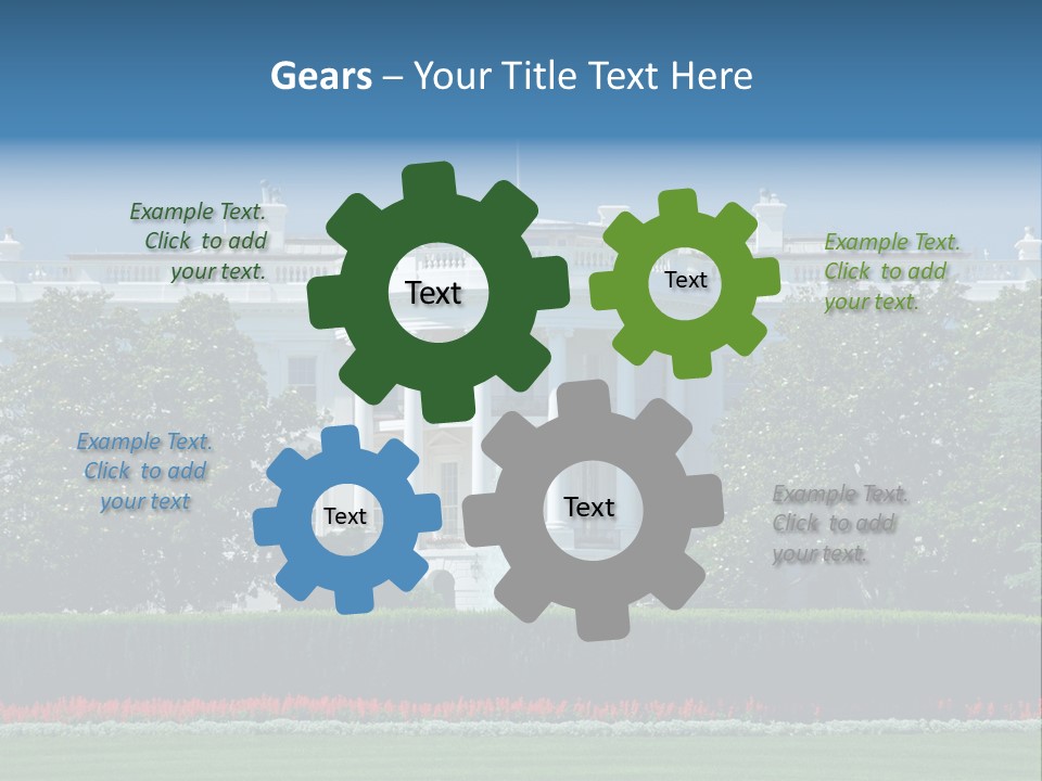 Sky Fountain Flag PowerPoint Template