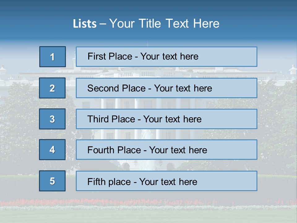 Sky Fountain Flag PowerPoint Template