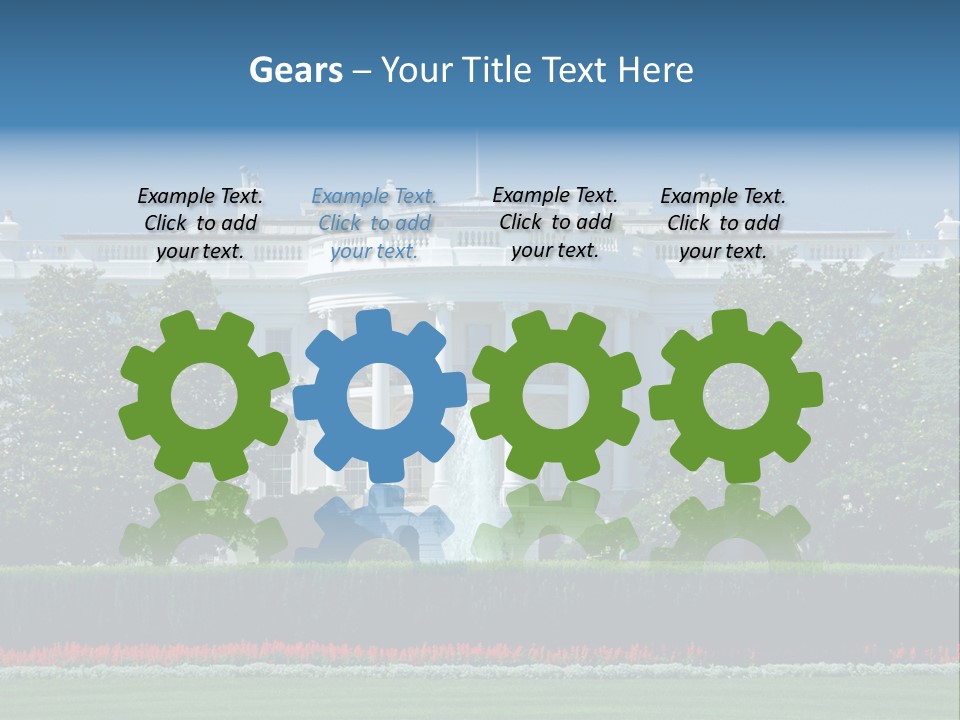 Sky Fountain Flag PowerPoint Template