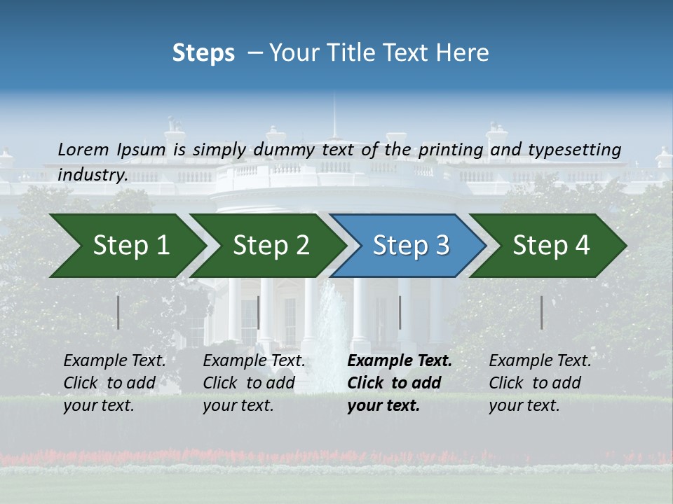 Sky Fountain Flag PowerPoint Template
