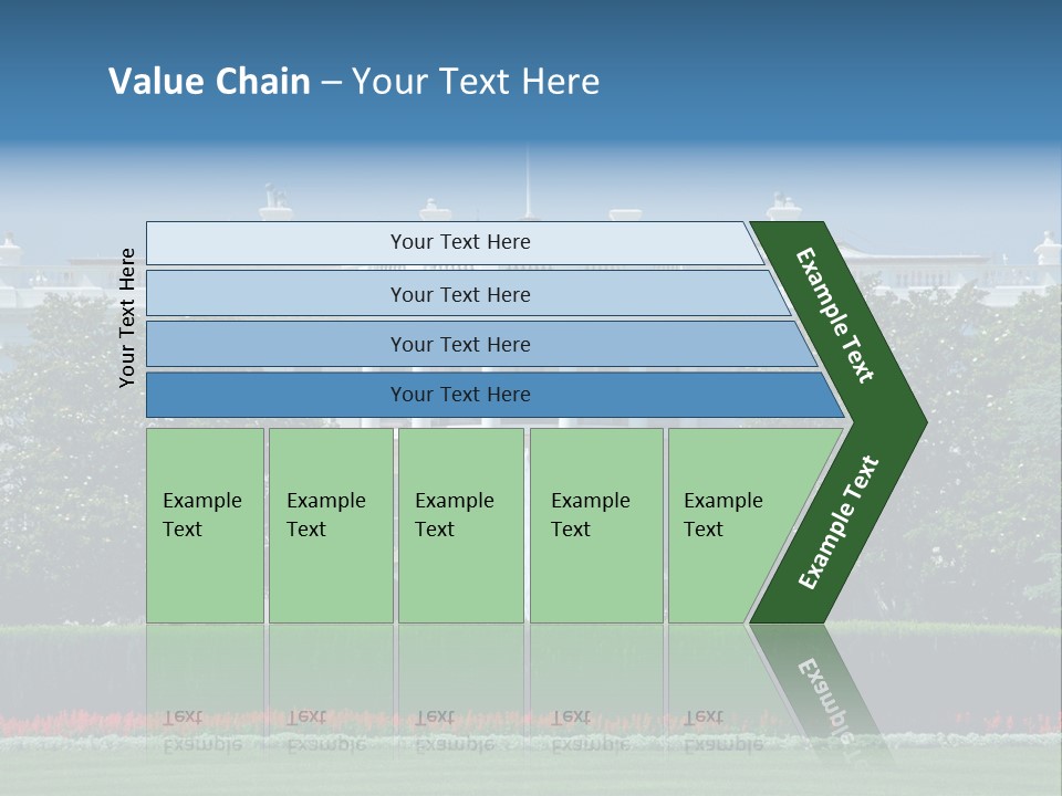 Sky Fountain Flag PowerPoint Template