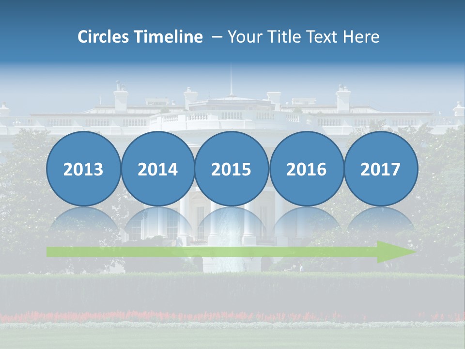 Sky Fountain Flag PowerPoint Template