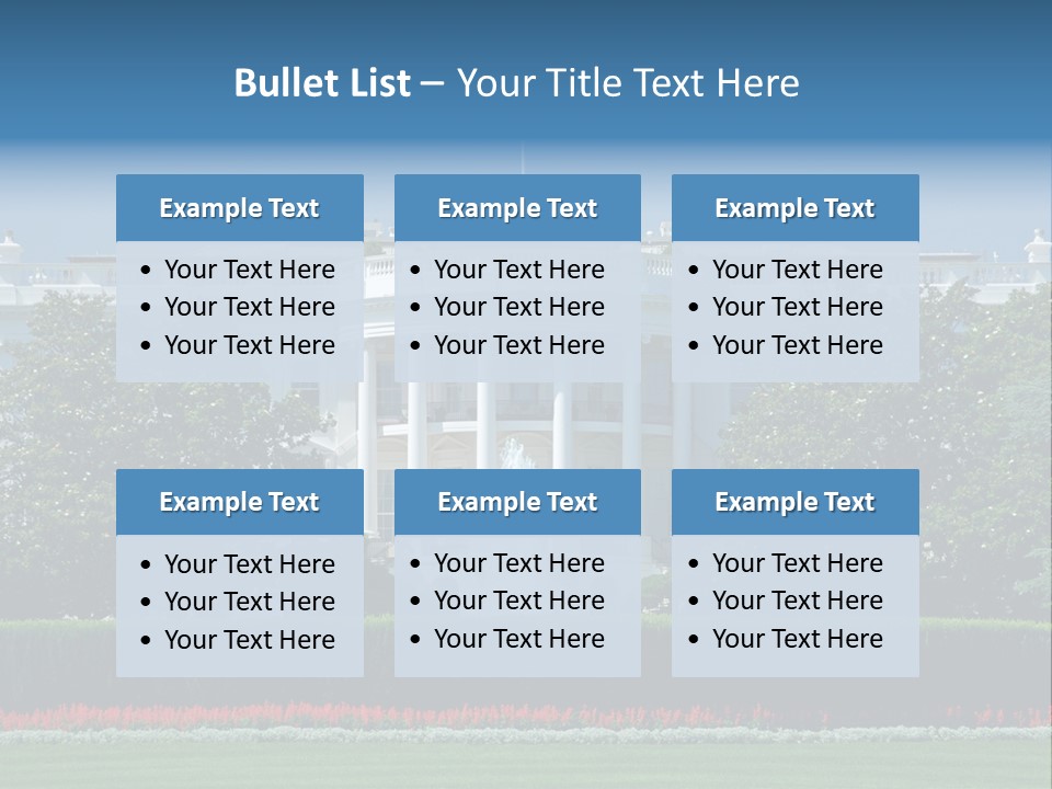 Sky Fountain Flag PowerPoint Template