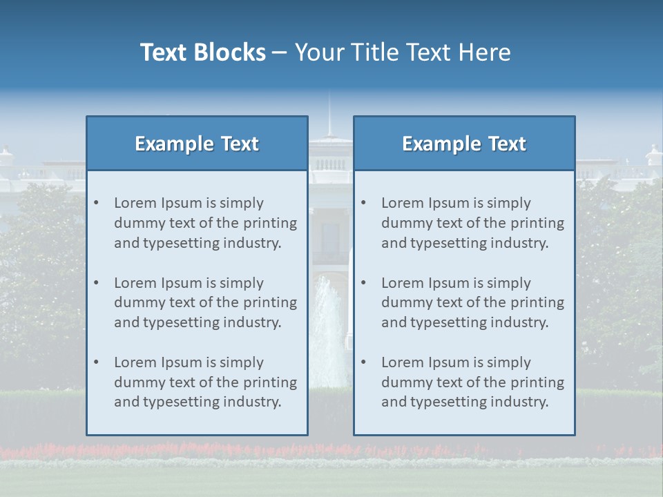 Sky Fountain Flag PowerPoint Template