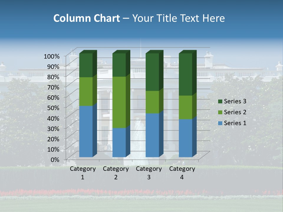 Sky Fountain Flag PowerPoint Template