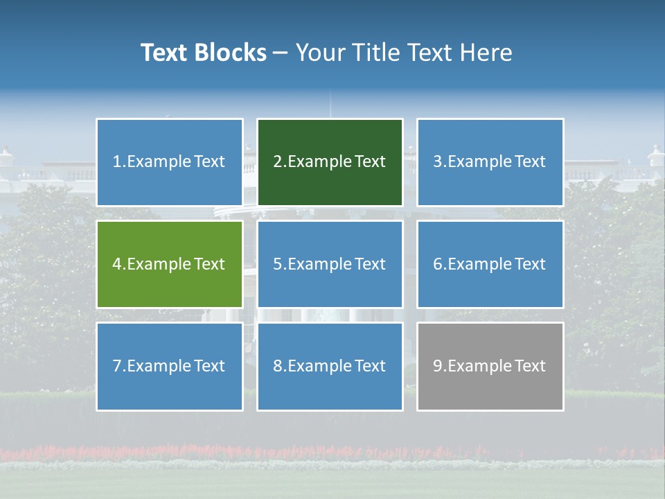Sky Fountain Flag PowerPoint Template