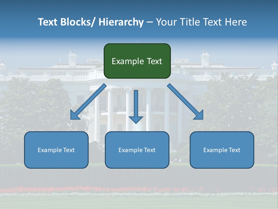 Sky Fountain Flag PowerPoint Template