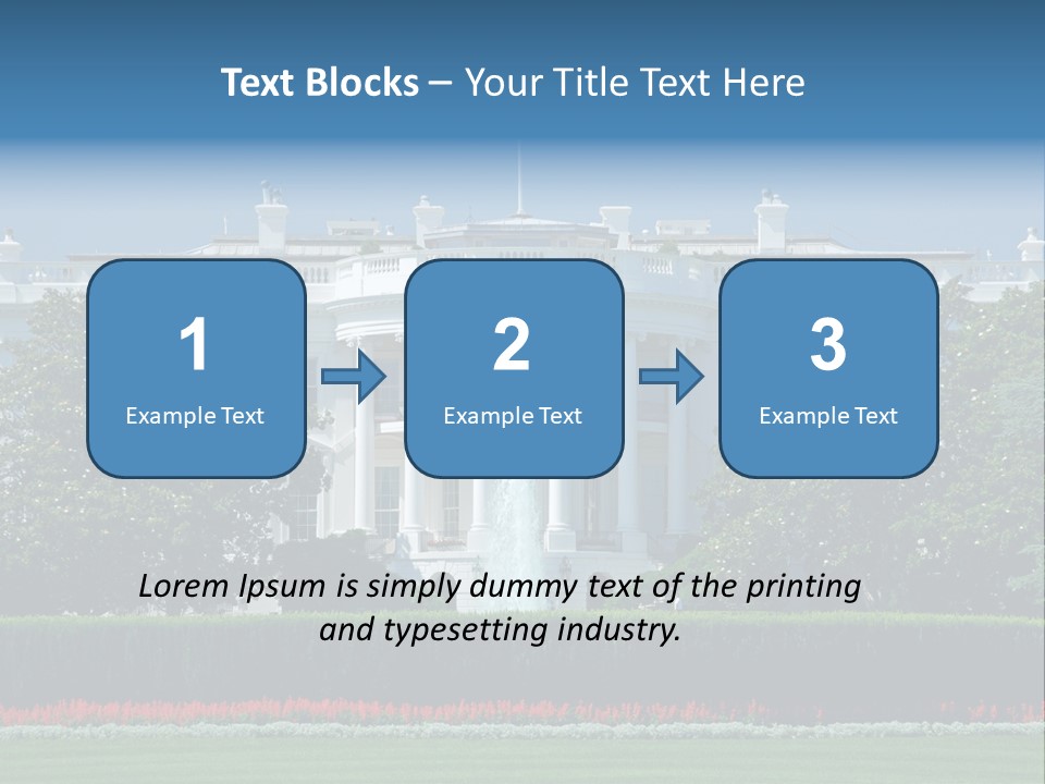 Sky Fountain Flag PowerPoint Template