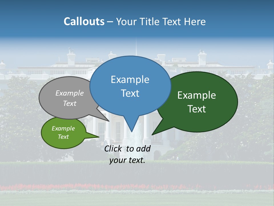 Sky Fountain Flag PowerPoint Template