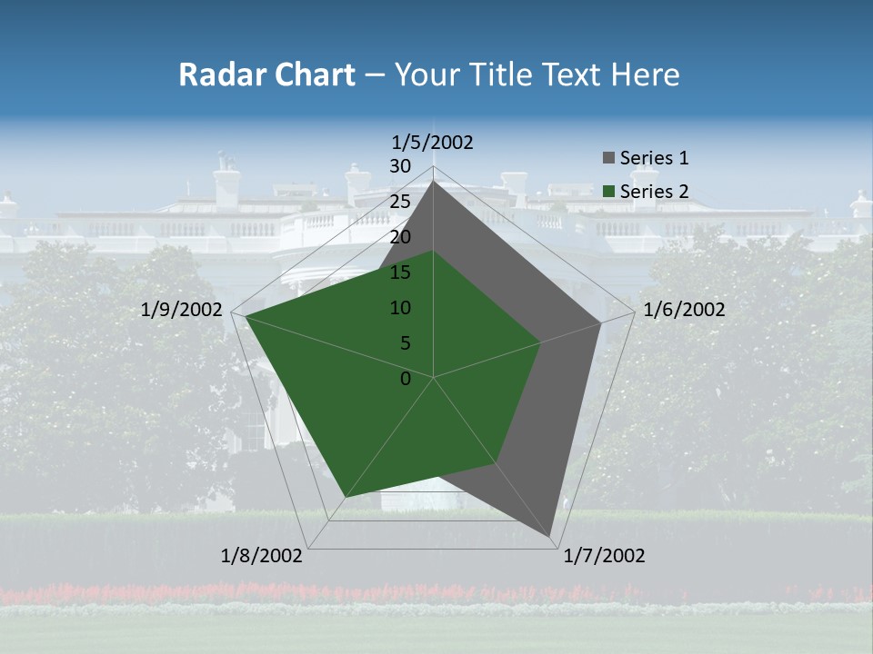 Sky Fountain Flag PowerPoint Template