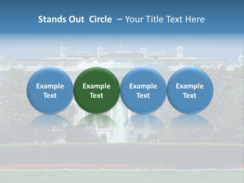 Sky Fountain Flag PowerPoint Template