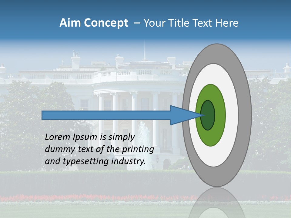 Sky Fountain Flag PowerPoint Template