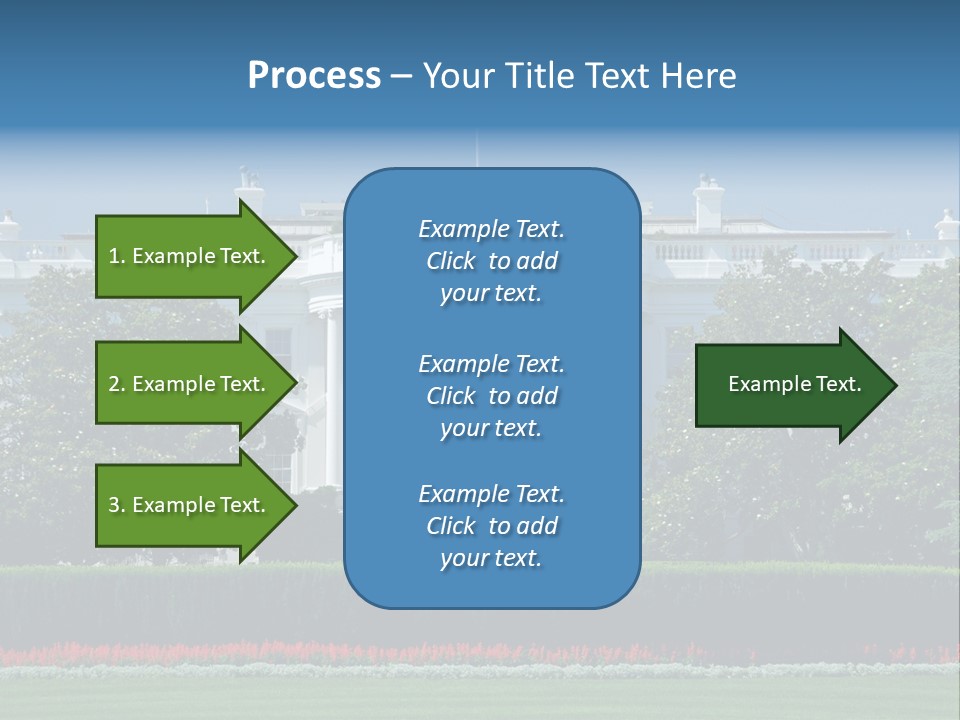 Sky Fountain Flag PowerPoint Template