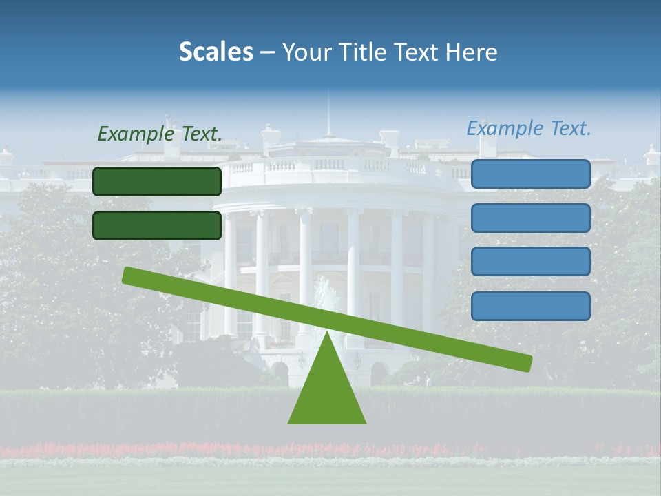 Sky Fountain Flag PowerPoint Template