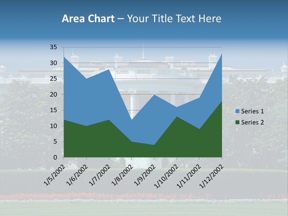 Sky Fountain Flag PowerPoint Template