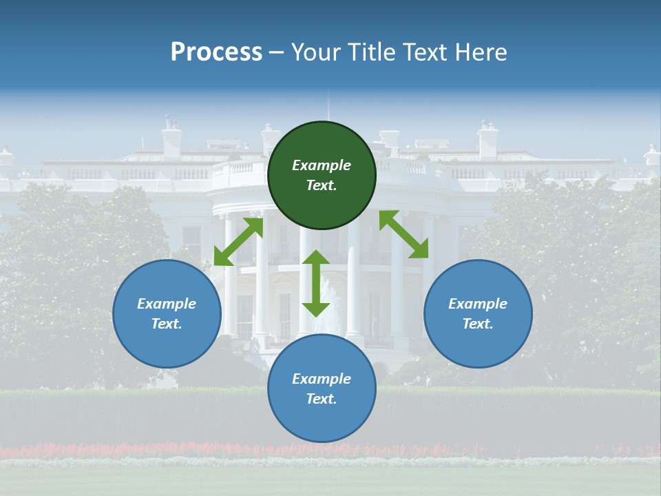 Sky Fountain Flag PowerPoint Template