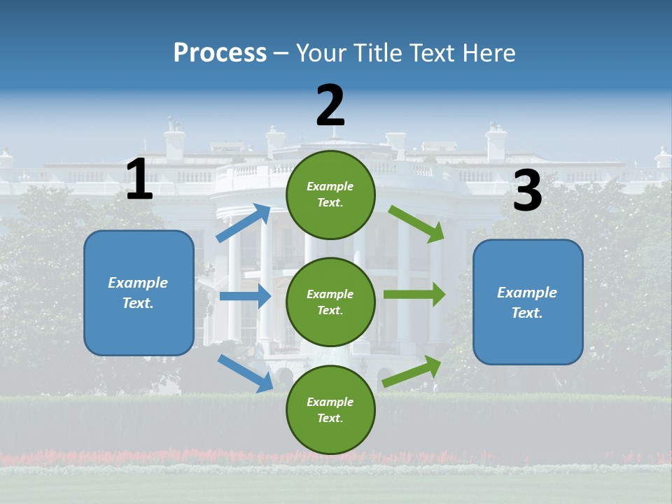 Sky Fountain Flag PowerPoint Template