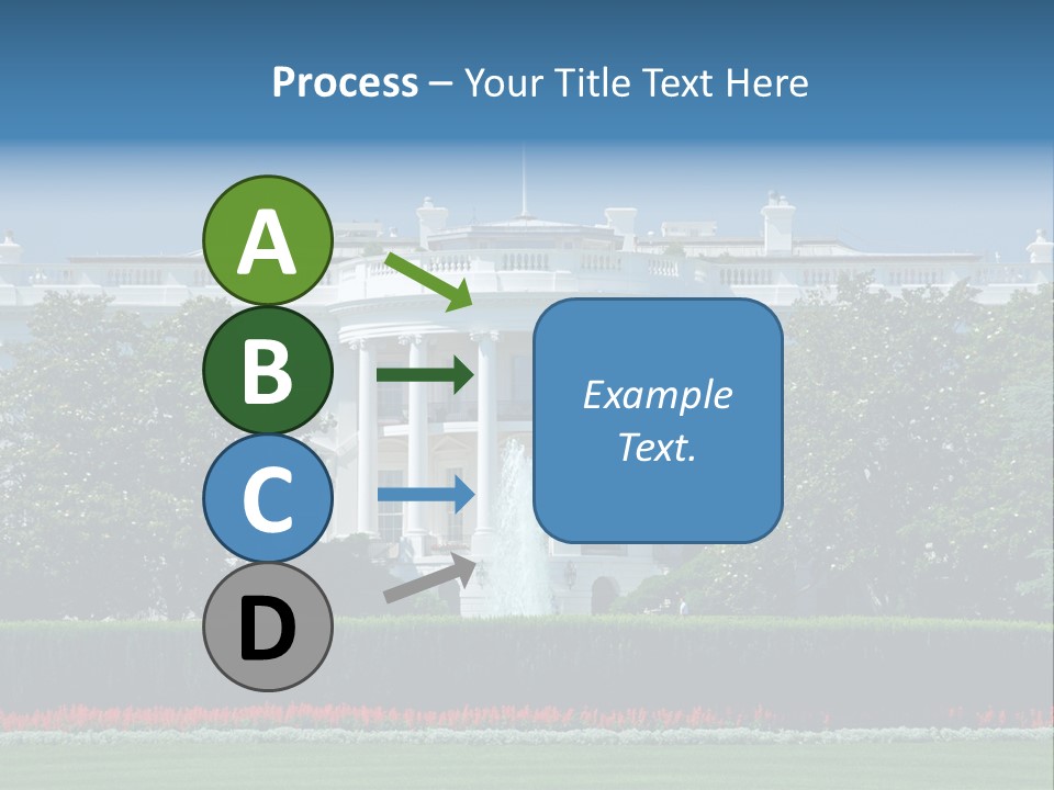 Sky Fountain Flag PowerPoint Template